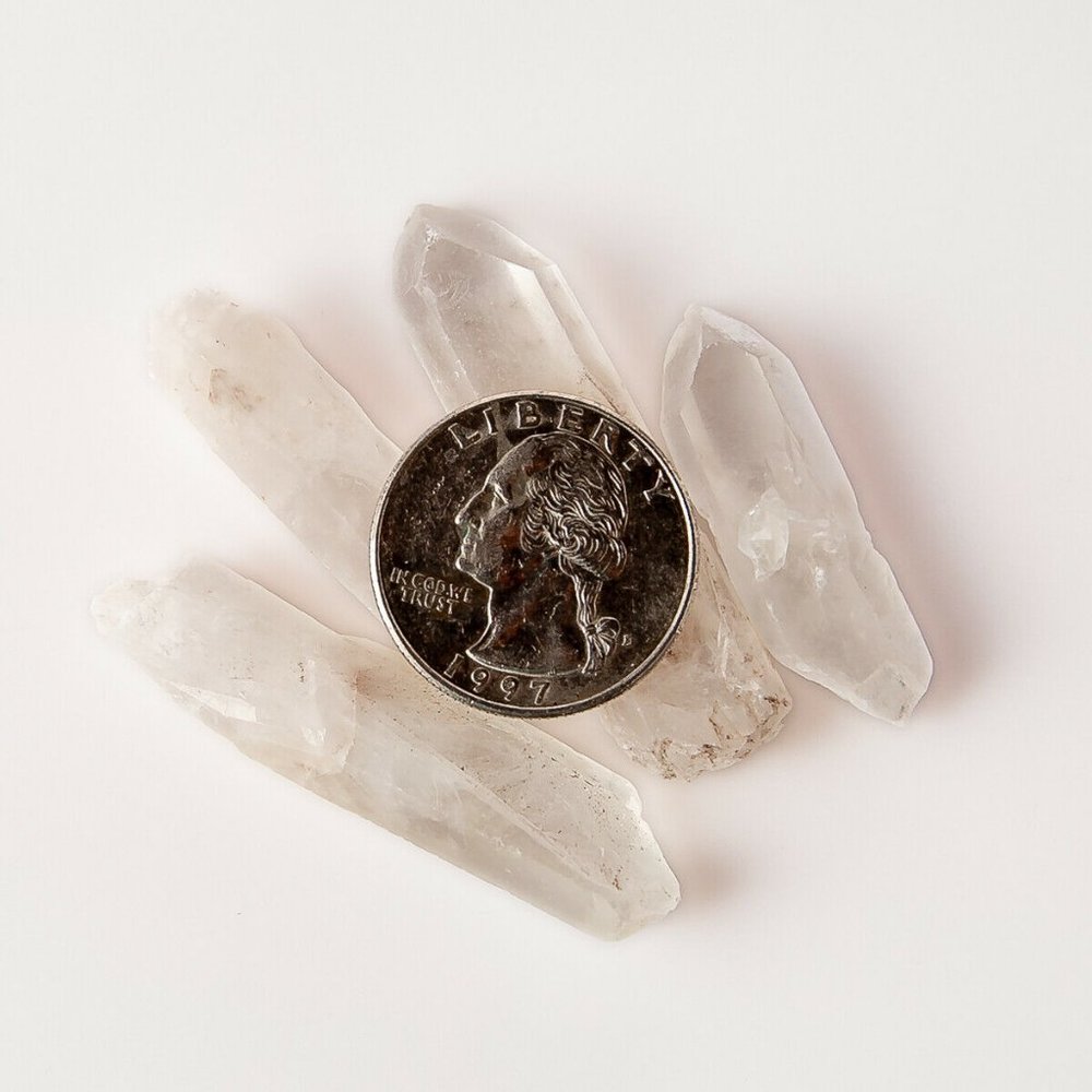 1/2 lb Medium Raw Quartz Crystal Points Natural Gemstone Mineral Rough Specimens - Picture 1 of 6
